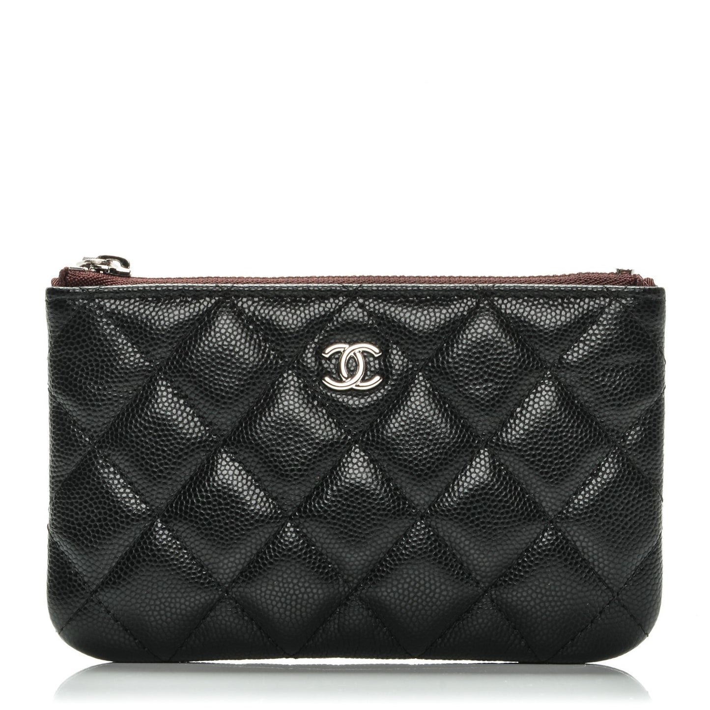 Caviar Quilted Small Cosmetic Case Black