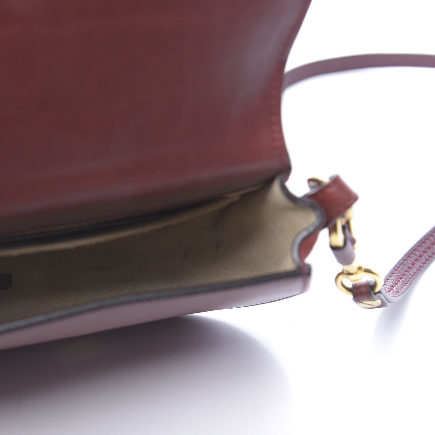 Calfskin Small Nile Bracelet Bag Sienna Red