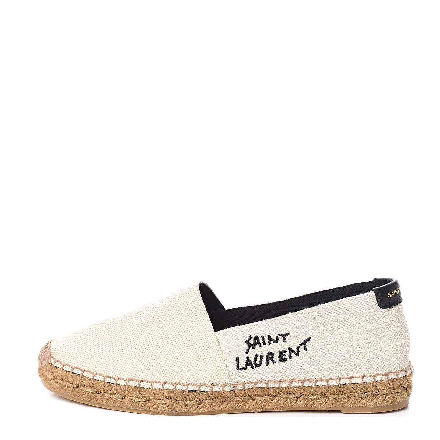 Canvas Nappa Elba Light Logo Embroidered Espadrilles 36.5 Panna