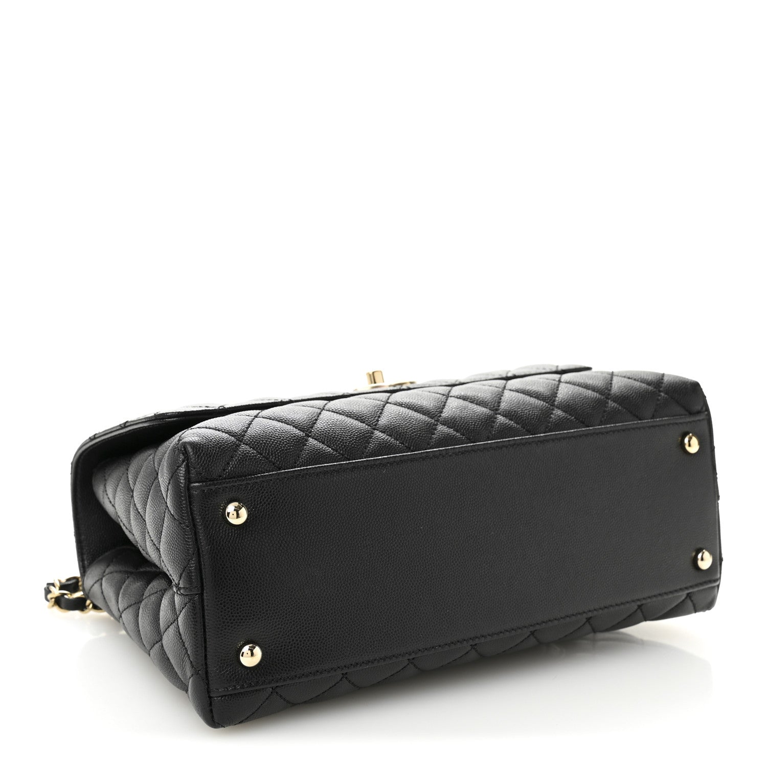 Chanel Caviar Quilted Small Coco Handle Flap Black 4 of 10