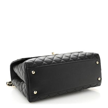 Chanel Caviar Quilted Small Coco Handle Flap Black 4 of 10