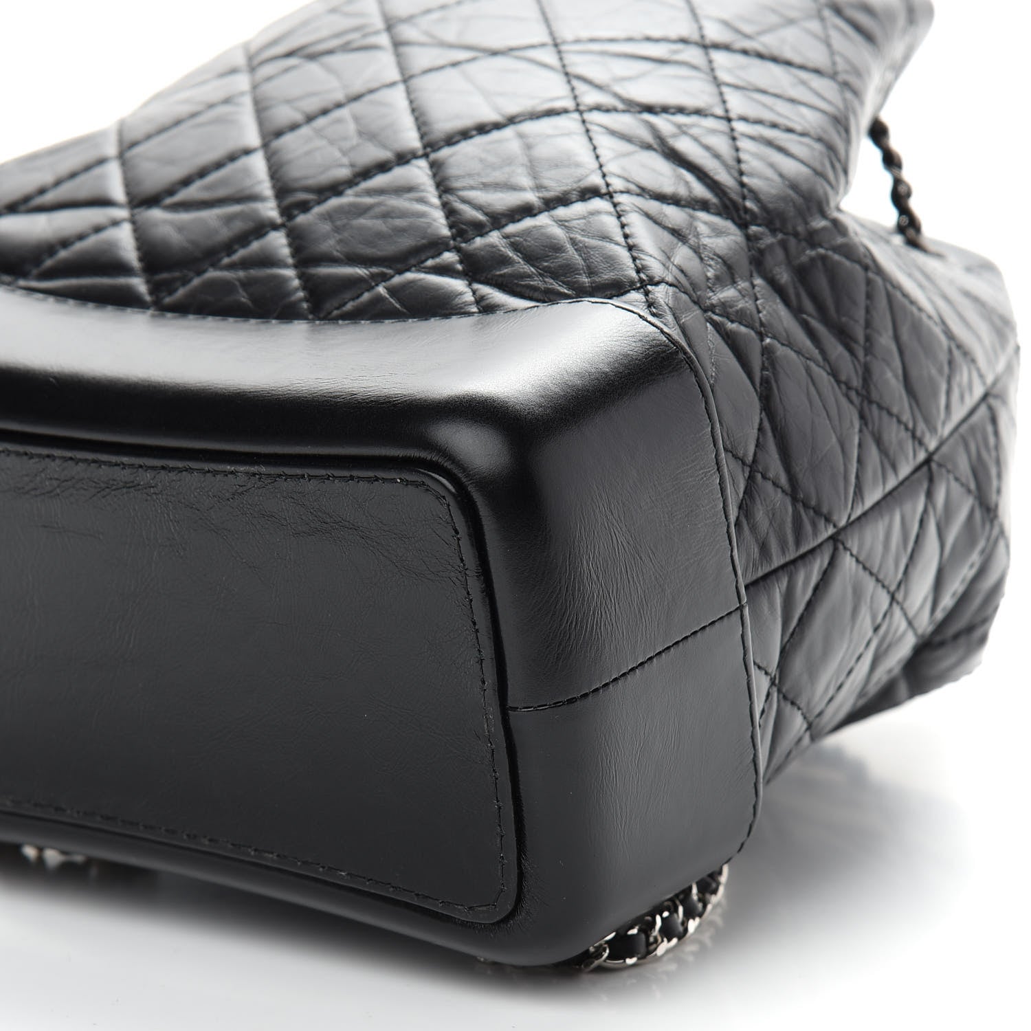 Chanel Aged Calfskin Quilted Small Gabrielle Backpack Black 9 of 9