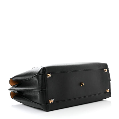 MCM Grained Calfskin Large Milla Tote Black 4 of 12