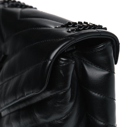 Saint Laurent Calfskin Y Quilted Monogram Small Loulou Chain Satchel Black 5 of 5