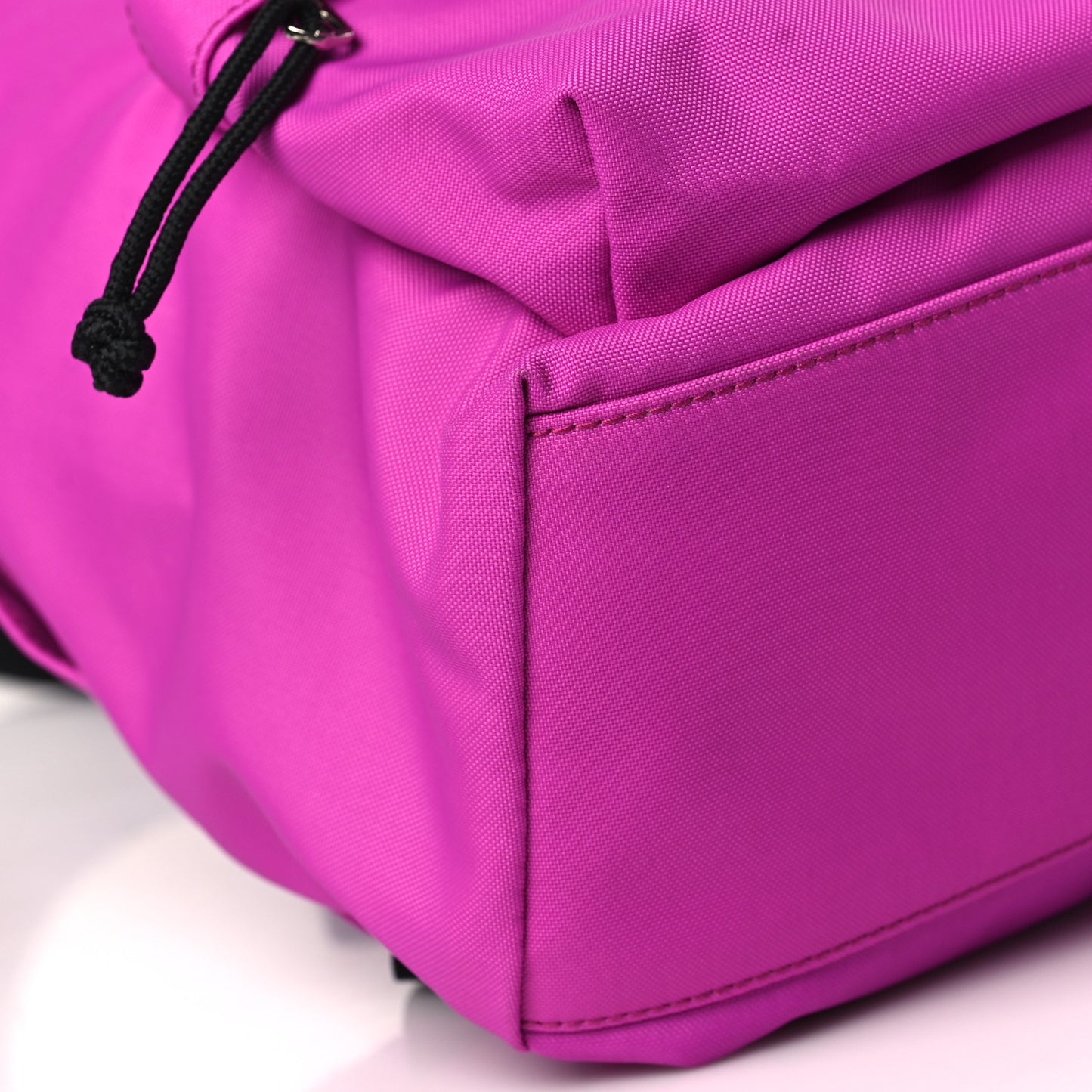 Sport Nylon Logo Embroidered S Wheel Backpack Fuchsia Black