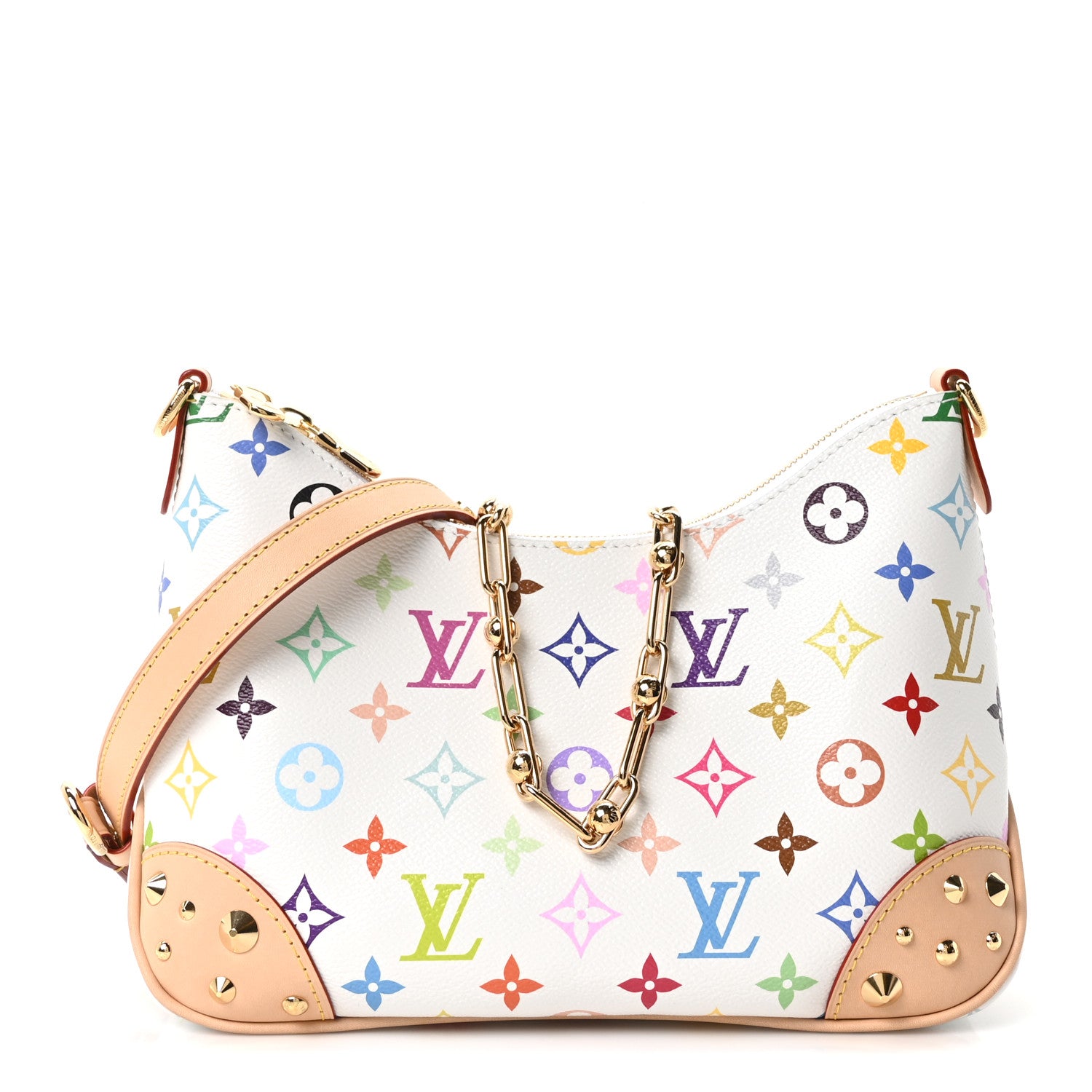Louis Vuitton LV X TM Monogram Multicolor Boulogne NM PM White 1 of 9