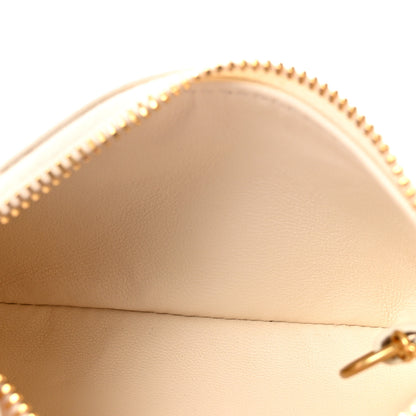 Valentino Garavani Grainy Calfskin Vlogo Key Ring Light Ivory 5 of 7