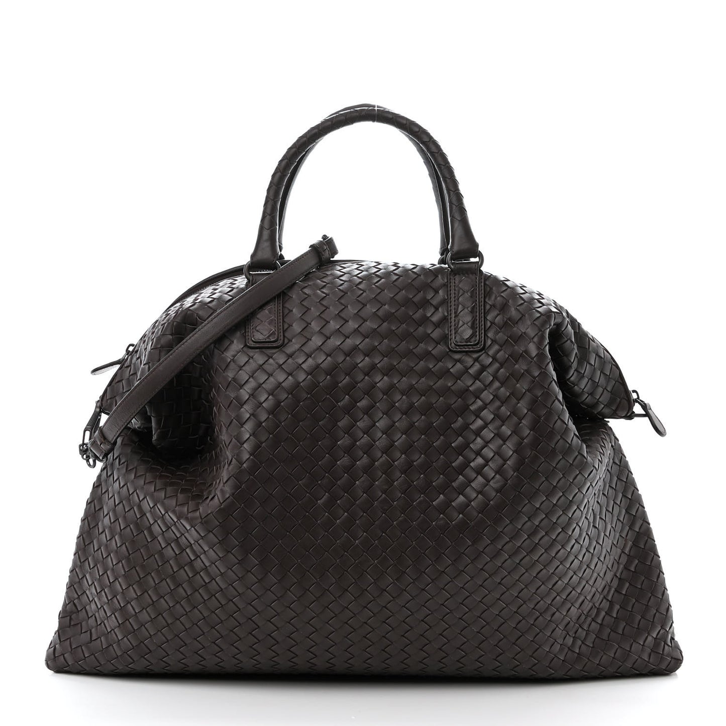 Nappa Intrecciato Maxi Convertible Tote Ebano