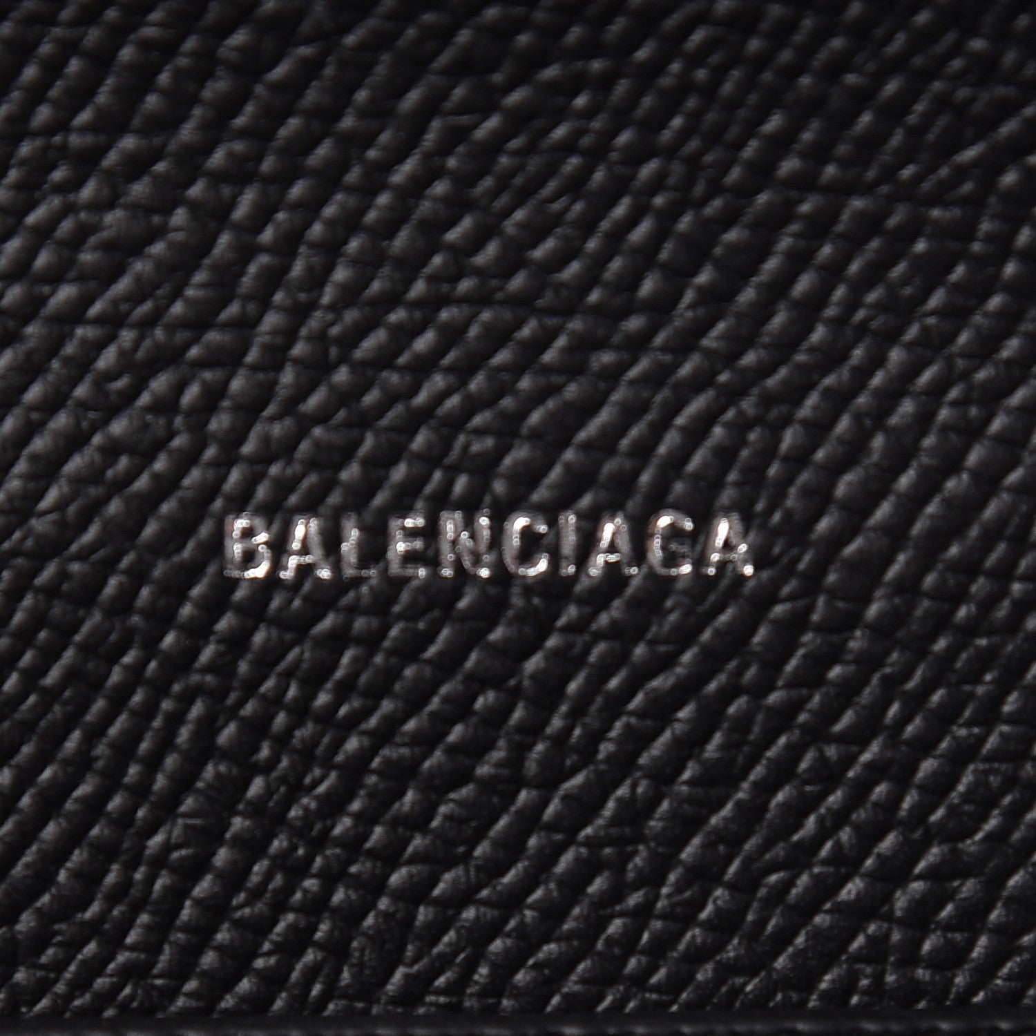 Balenciaga Grained Calfskin BB Phone Holder Wallet On Chain Black 6 of 10