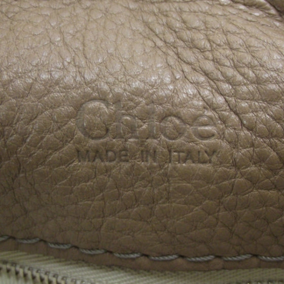 Leather Paddington Large Tote Taupe