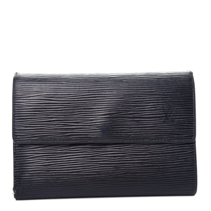 Louis Vuitton Epi Porte Tresor Etui Papiers Wallet Black 1 of 9