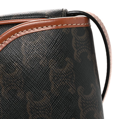 Celine Canvas Calfskin Triomphe Mini Besace Tan 12 of 12