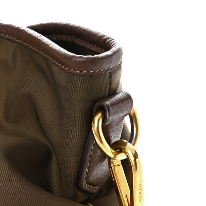Prada Tessuto Vitello Daino Saffiano Tote Bruciato 12 of 18