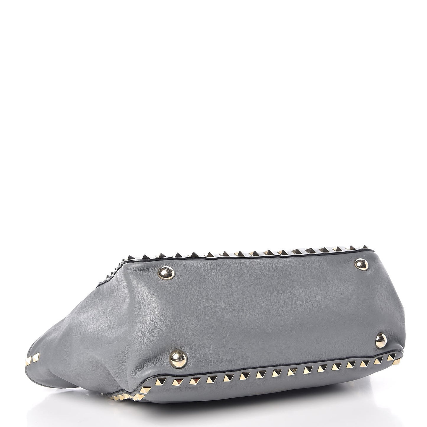 Vitello Small Rockstud Tote Grey