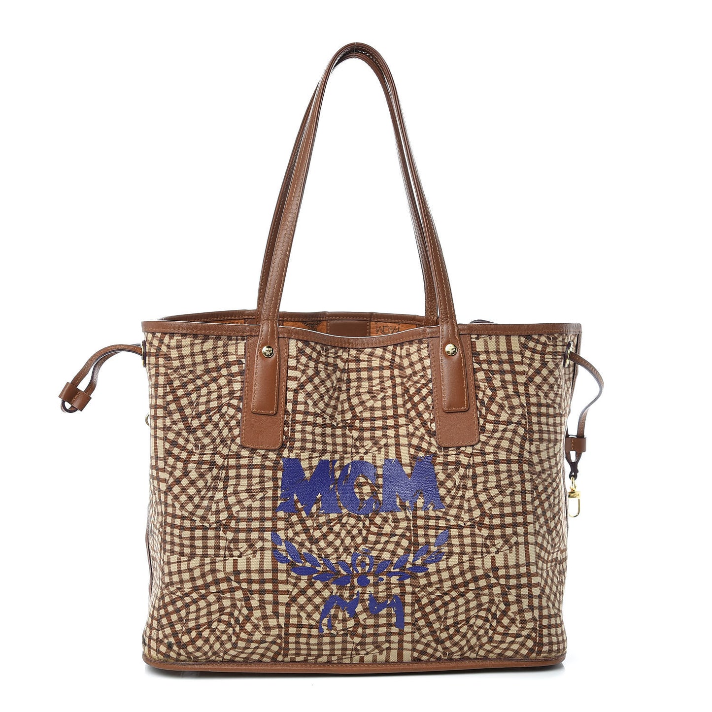 Visetos Medium Liz Reversible Shopper Tote Cognac