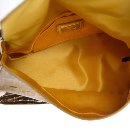 Fendi Vitello Mirror FF Embossed Mini Mama Baguette Oro Ambrato 5 of 16
