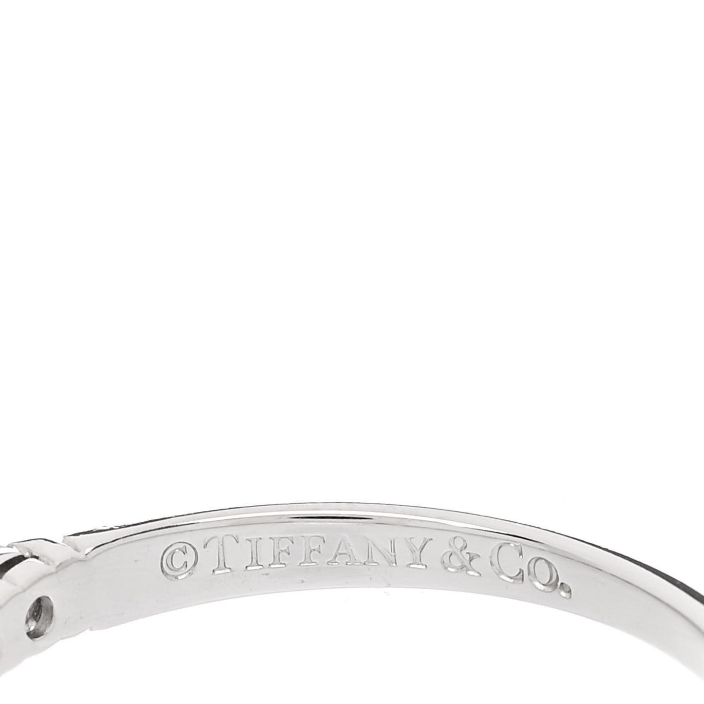 Platinum Diamond .27ct 2.2mm Half Circle Embrace Band Ring 49 5