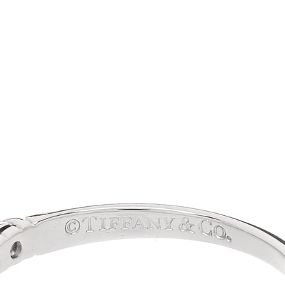 Tiffany Platinum Diamond .27ct 2.2mm Half Circle Embrace Band Ring 49 5 4 of 5