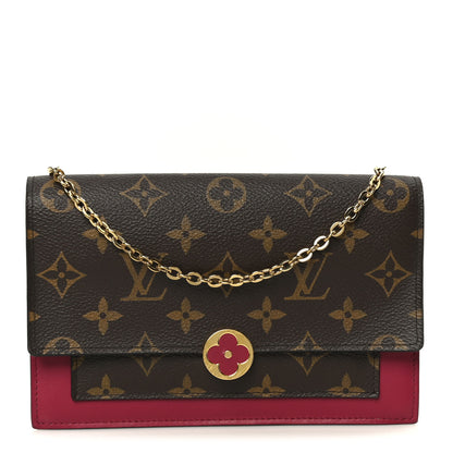 Louis Vuitton Monogram Flore Chain Wallet Fuchsia 1 of 9