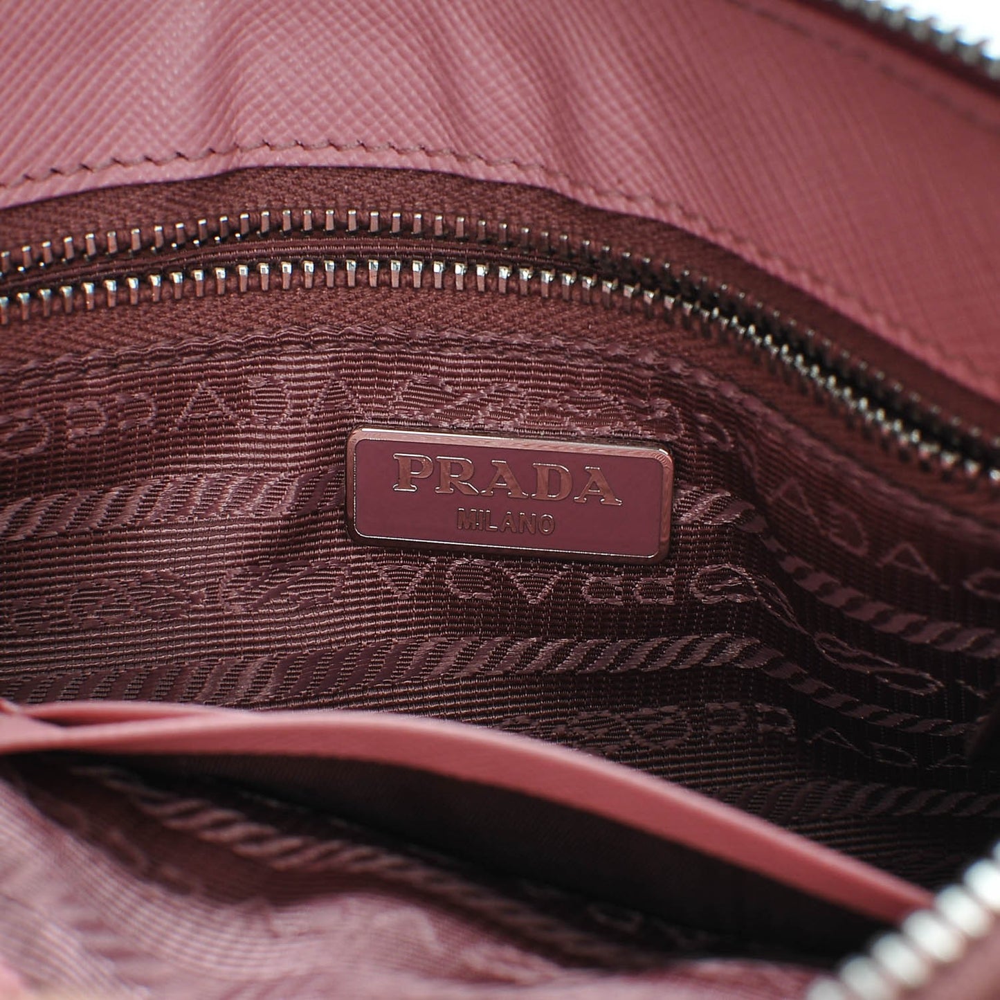 Saffiano Flat Zip Wristlet Petalo
