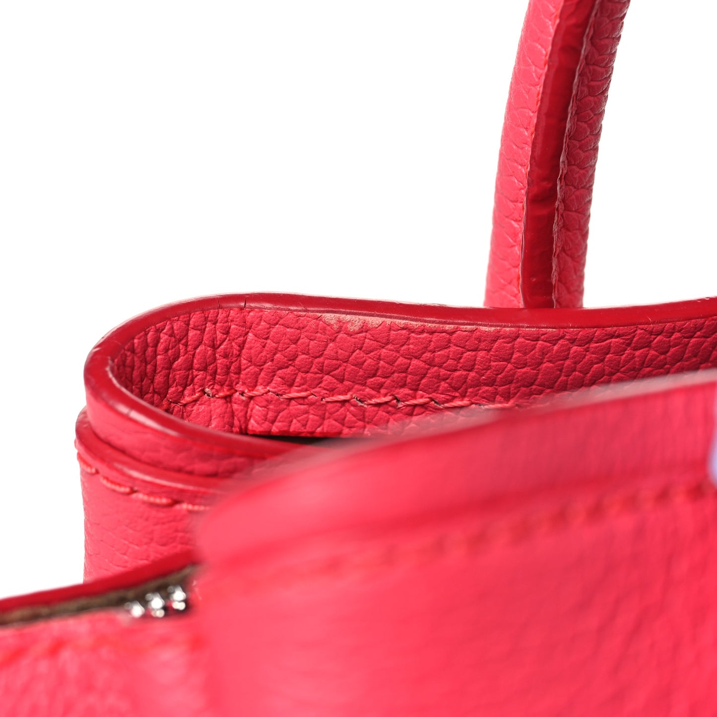 Grained Calfskin Mini Milla Tote Hot Pink Blue