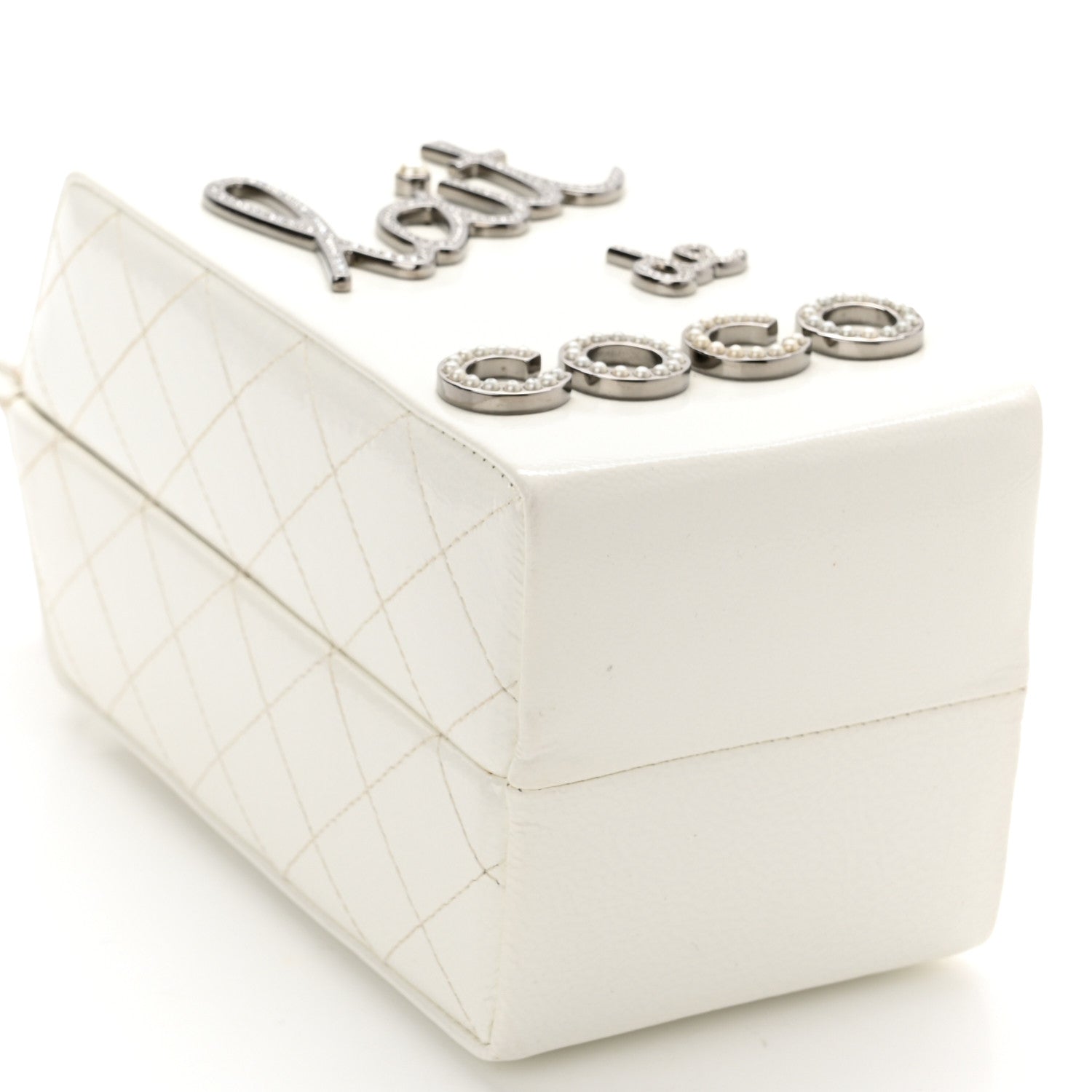 Chanel Goatskin Lait de Coco Milk Carton Bag White 9 of 10