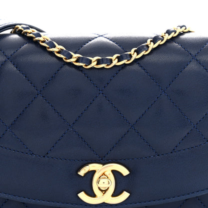 Chanel Lambskin Quilted Small Single Flap Navy 8 of 12