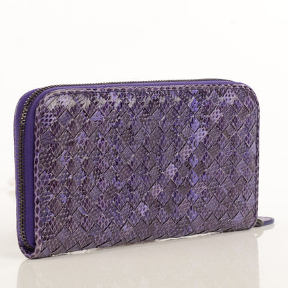 Bottega Veneta Ayers Livrea Intrecciato Zip Around Wallet Plum 4 of 10