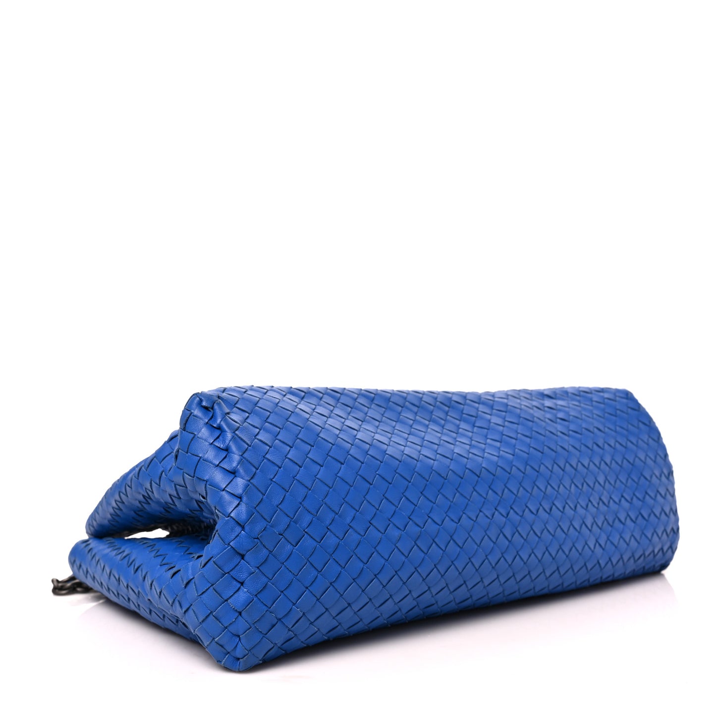 Nappa Intrecciato Large Classic Chain Strap Tote Signal Blue