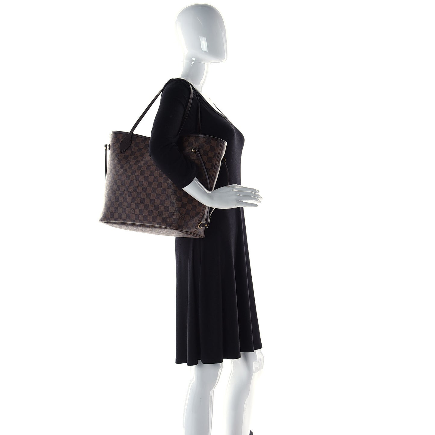 Damier Ebene Neo Neverfull MM Rose Ballerine
