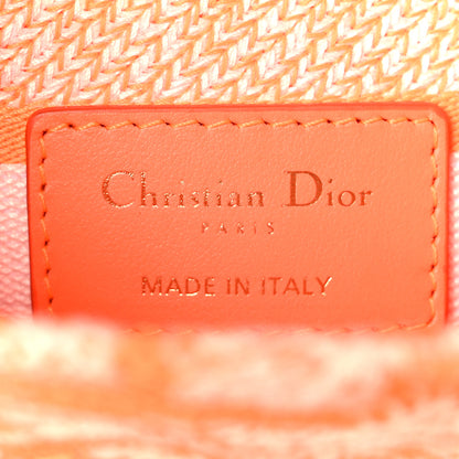 Christian Dior Canvas Toile De Jouy Reverse Embroidered Medium Lady D-Lite Fluorescent Orange 6 of 11