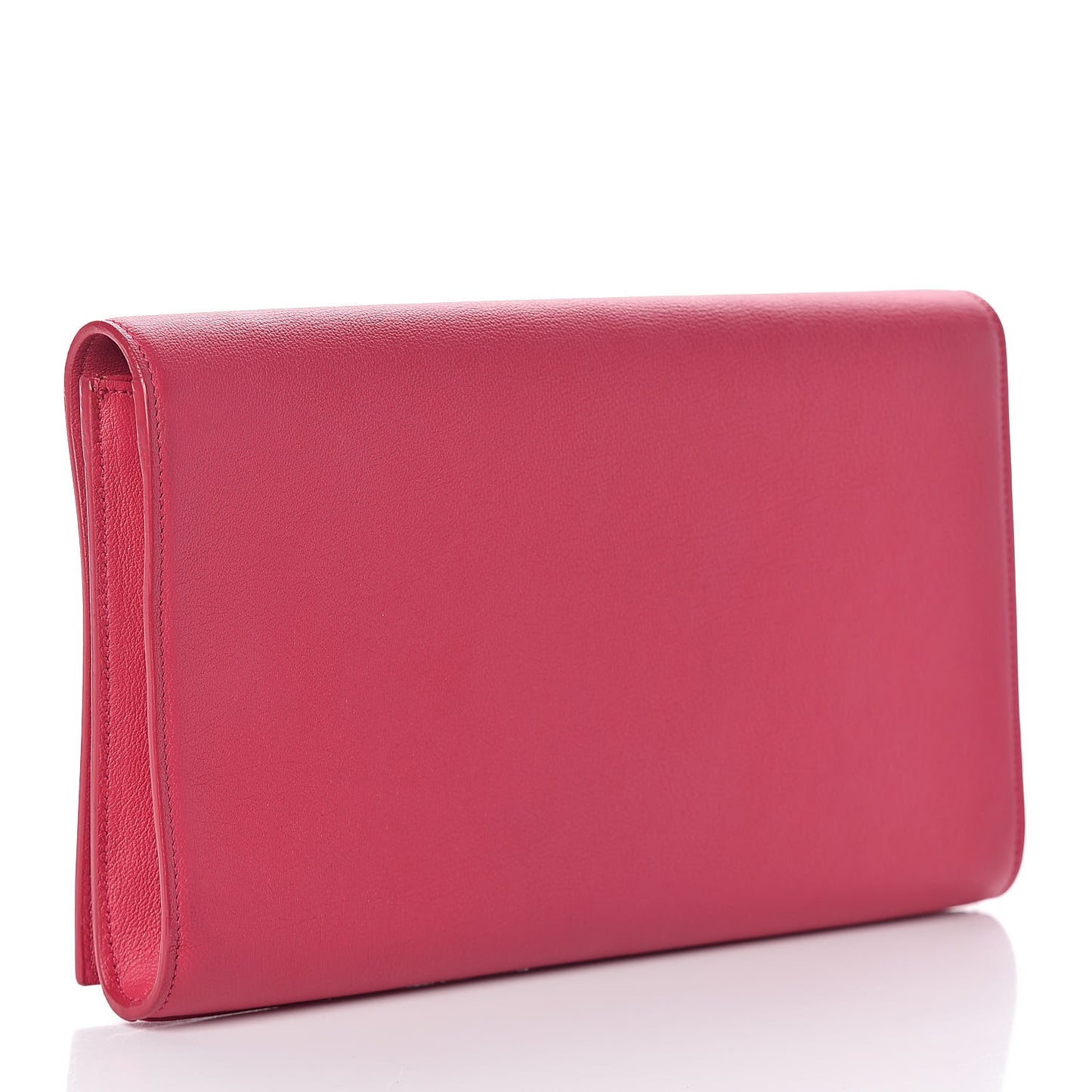 Calfskin Monogram Large Belle De Jour Clutch Lipstick Fuchsia