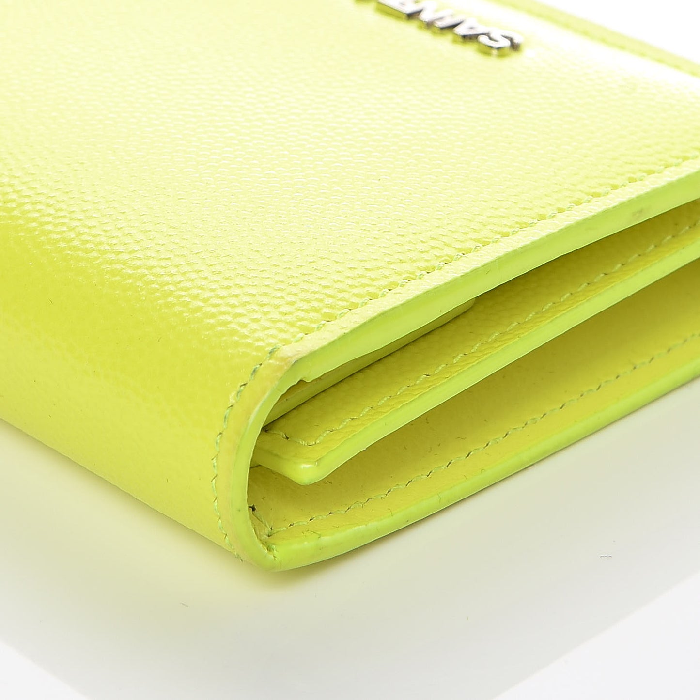Grain De Poudre Letters Compact Wallet Fluo Yellow