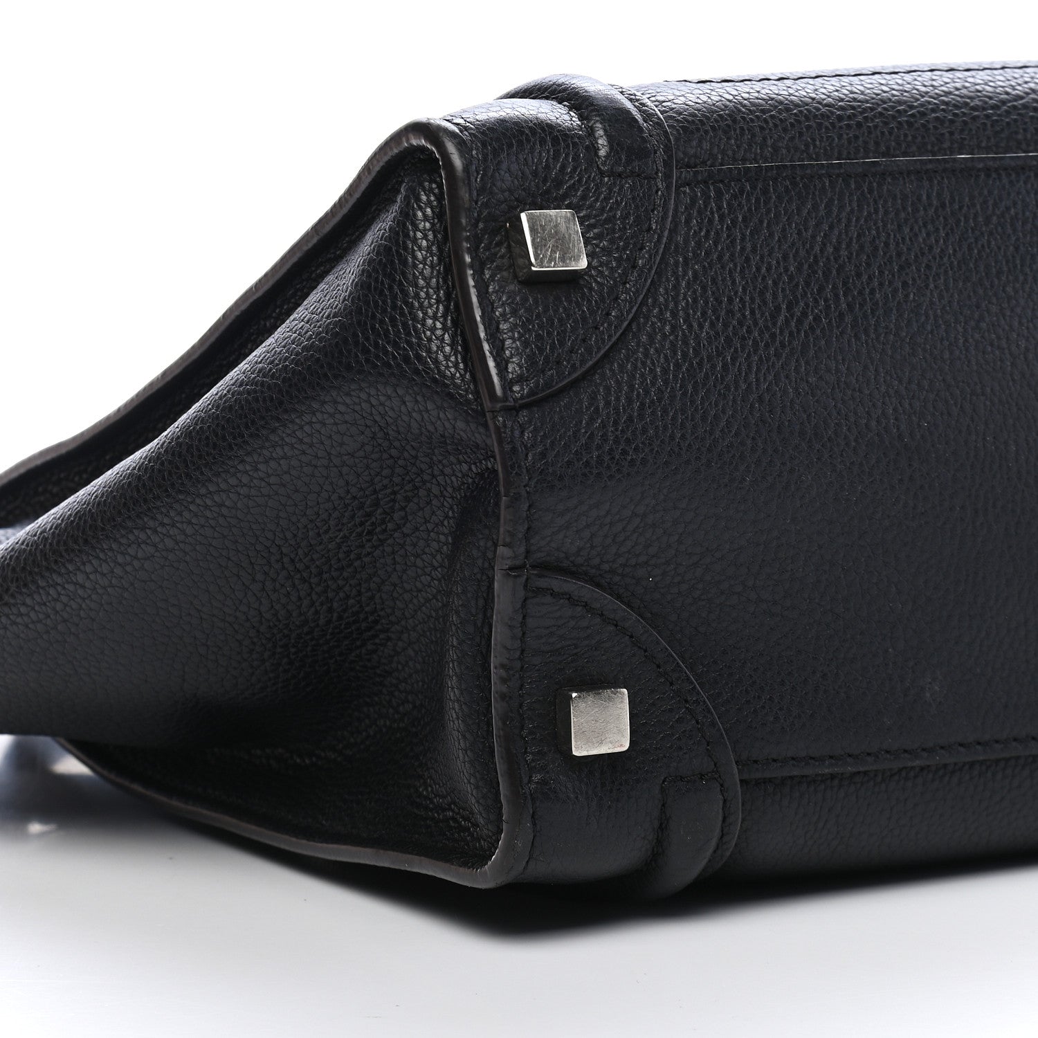 Celine Drummed Calfskin Micro Luggage Black 8 of 9