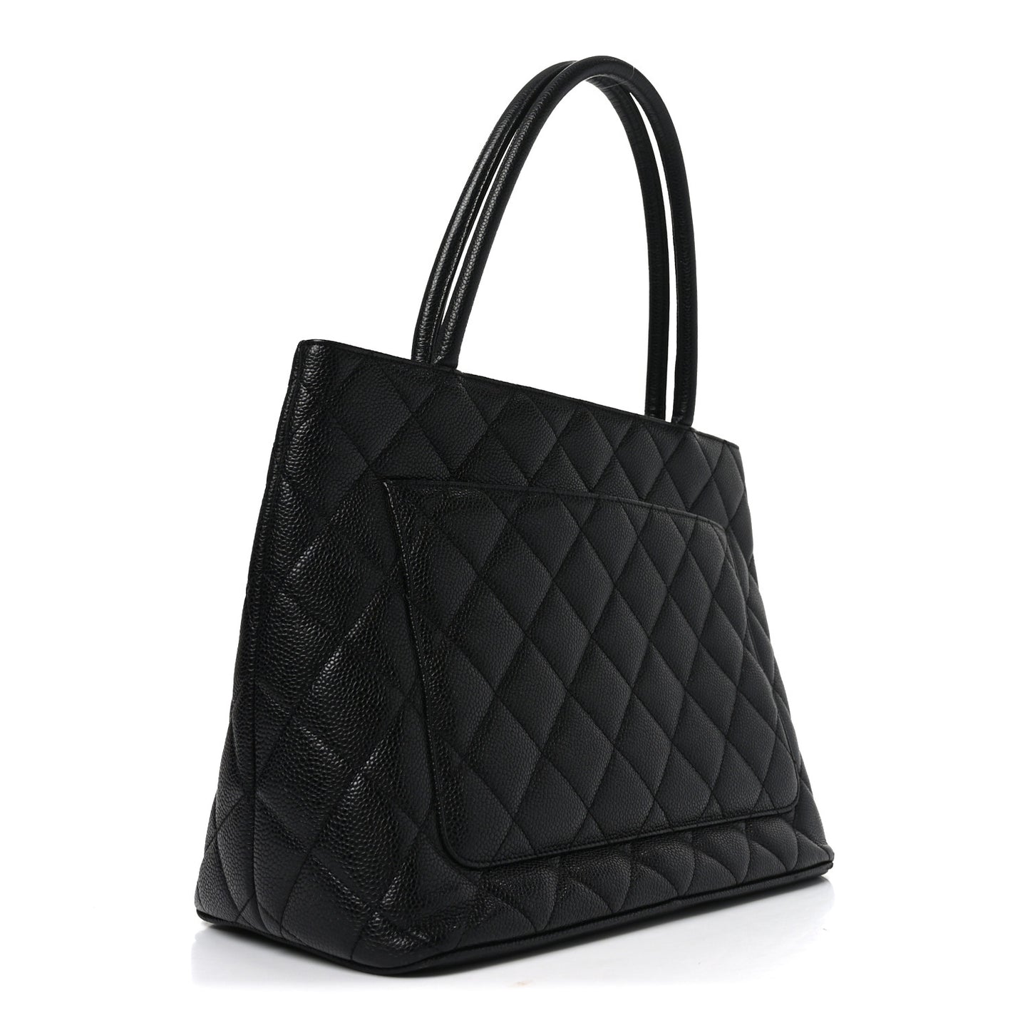 Caviar Quilted Medallion Tote Black