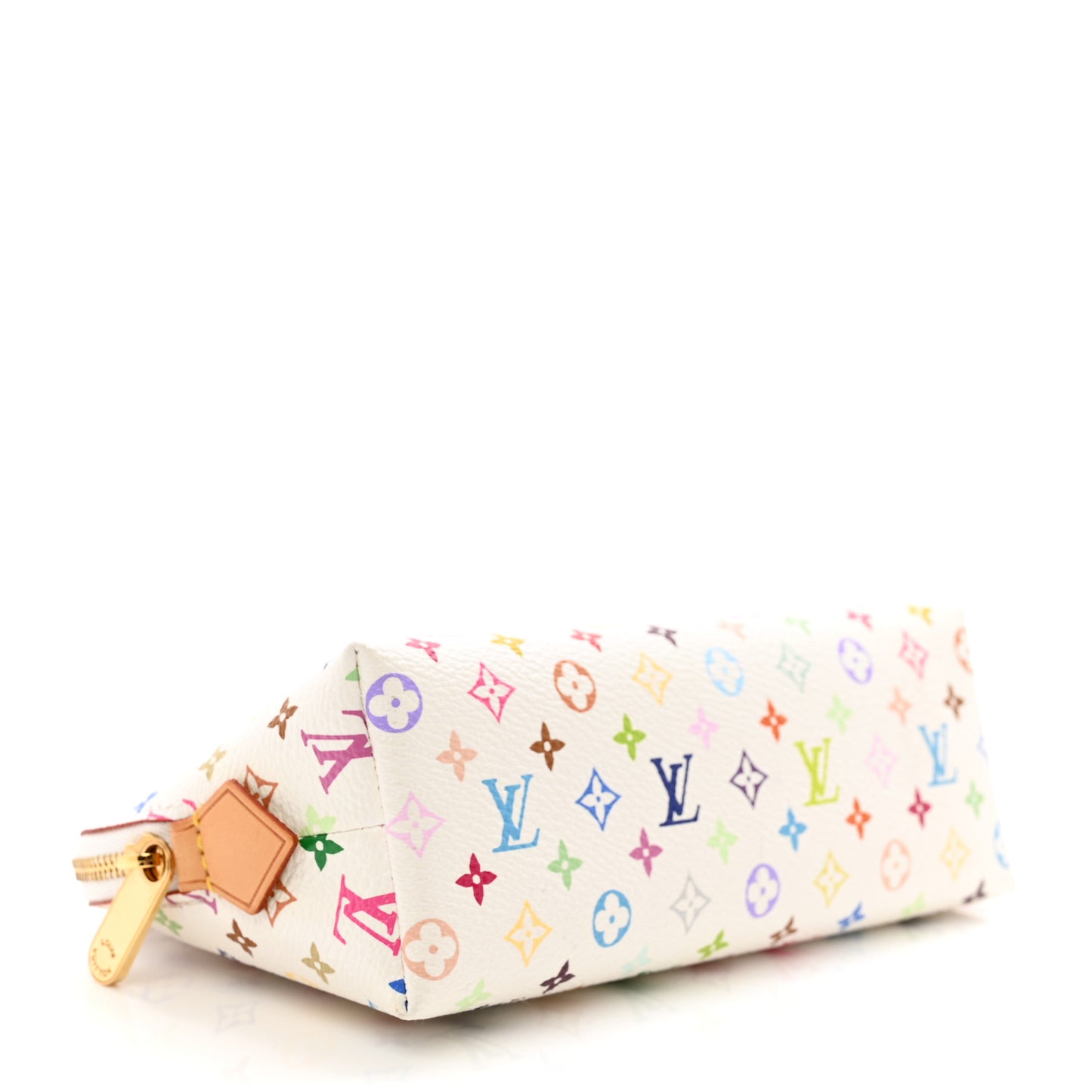 Monogram Multicolor Cosmetic Pouch White Litchi