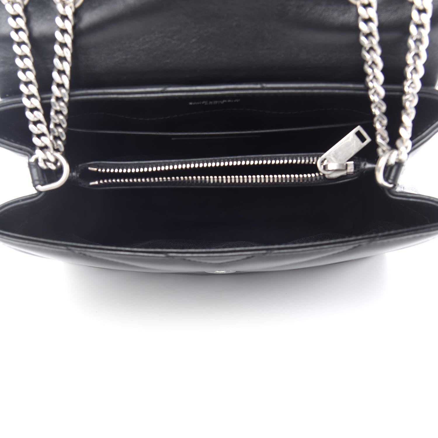 Saint Laurent Calfskin Y Quilted Monogram Small Loulou Chain Satchel Black 5 of 9