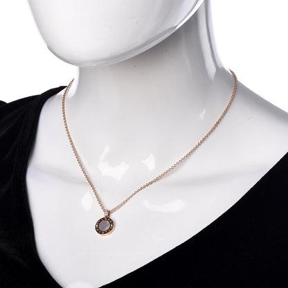 Bulgari 18K Rose Gold Diamond Mother of Pearl Carnelian BVLGARI BVLGARI Pendant Necklace 2 of 7
