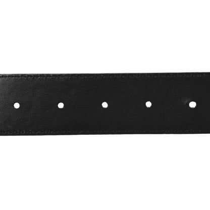 Louis Vuitton Calfskin Crystal 35MM LV Circle Tresor Belt 80 32 Black 4 of 6