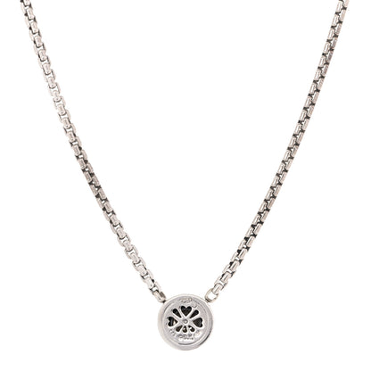 David Yurman Sterling Silver 18K Yellow Gold Diamond 12mm Pave Cookie Necklace 3 of 5