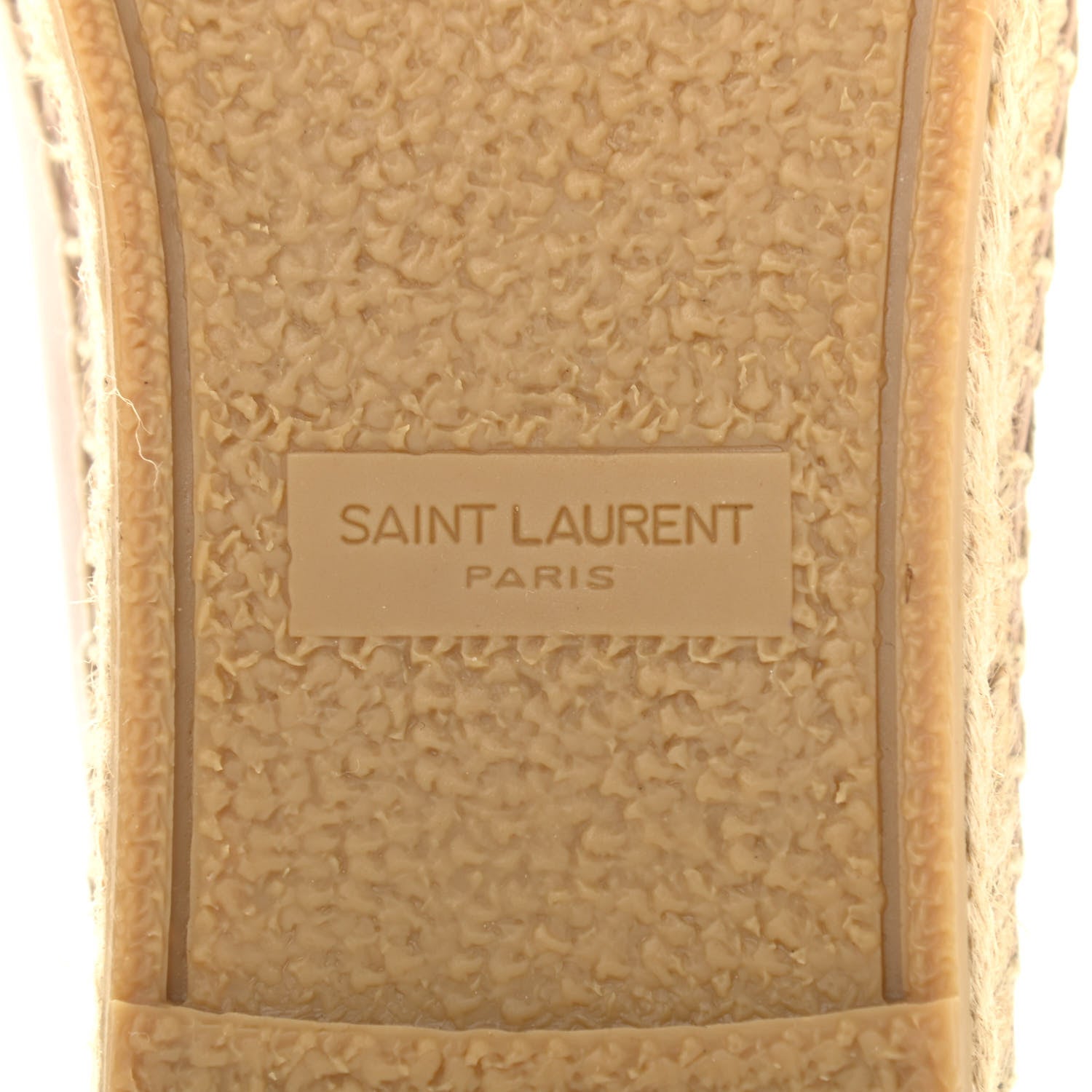 Saint Laurent Lambskin Monogram Espadrilles 38.5 Nude 6 of 8