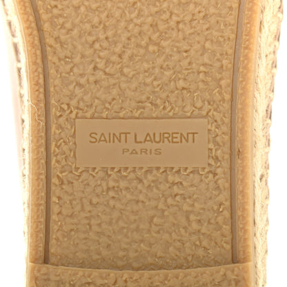 Saint Laurent Lambskin Monogram Espadrilles 38.5 Nude 6 of 8