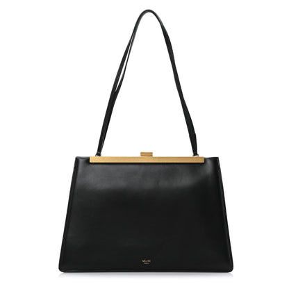 Celine Patina Box Calfskin Medium Clasp Bag Black 1 of 10