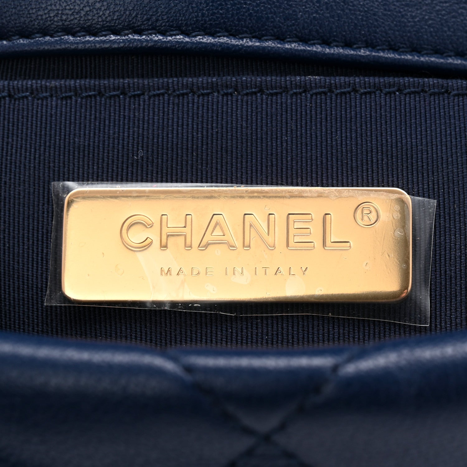 Chanel Goatskin Quilted Chanel 19 Waist Bag Dark Blue 6 of 10