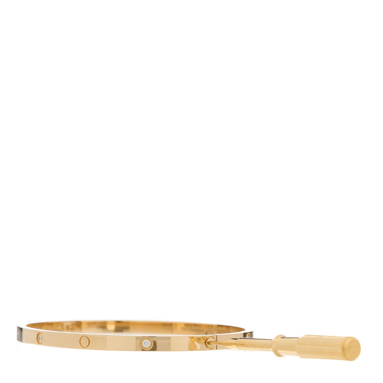 Cartier 18K Yellow Gold 6 Diamond Small LOVE Bracelet 18 5 of 5