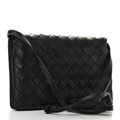Bottega Veneta Nappa Intrecciato Crossbody Messenger Flap Black 3 of 10