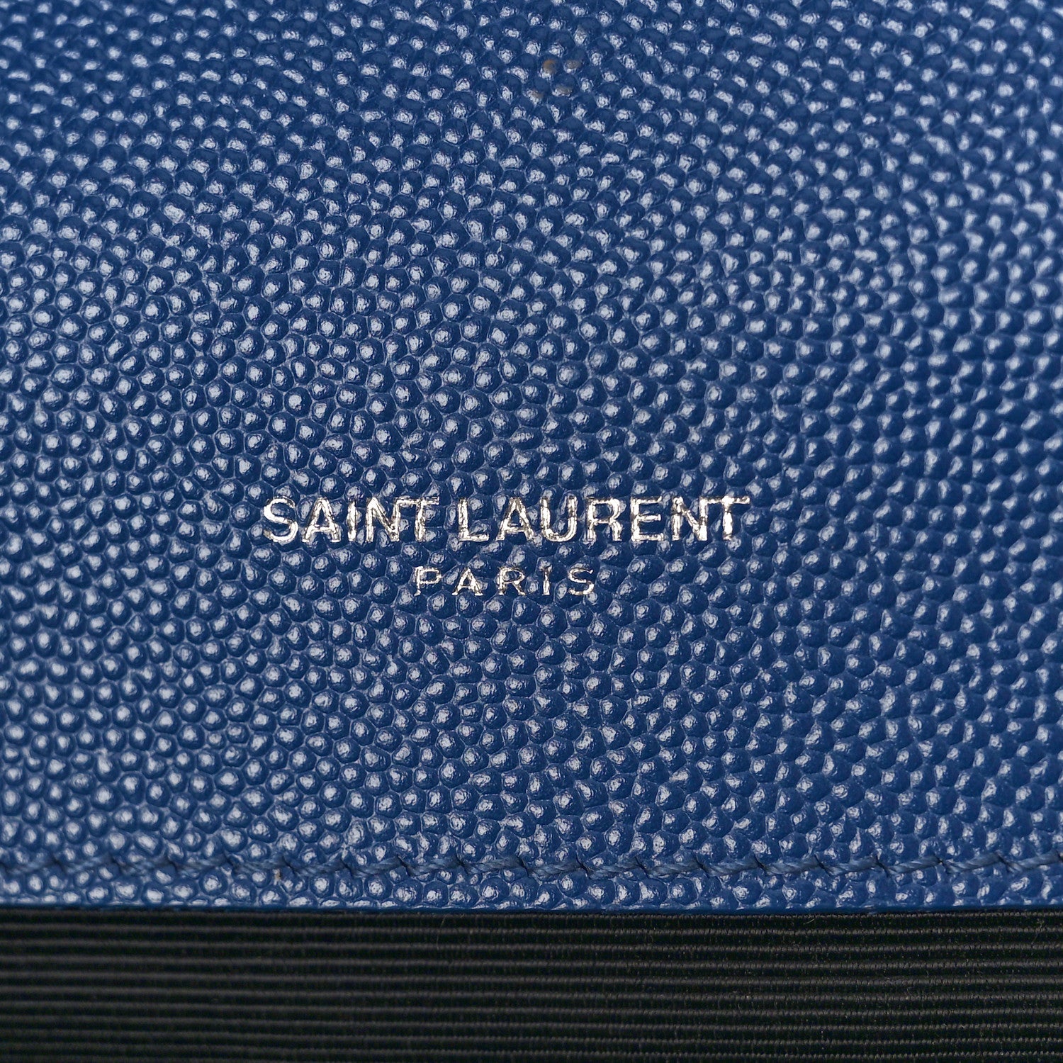 Saint Laurent Grain De Poudre Textured Mixed Matelasse Triquilt Medium Monogram Satchel Denim 7 of 11
