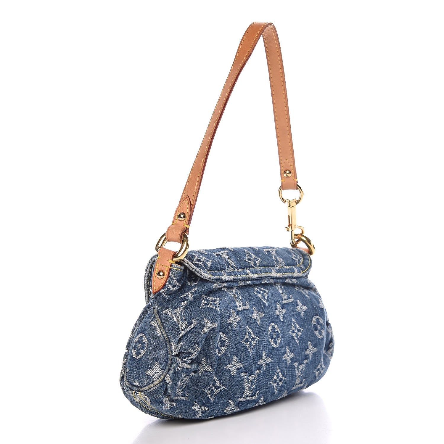 Louis Vuitton Monogram Denim Mini Pleaty Blue 3 of 10