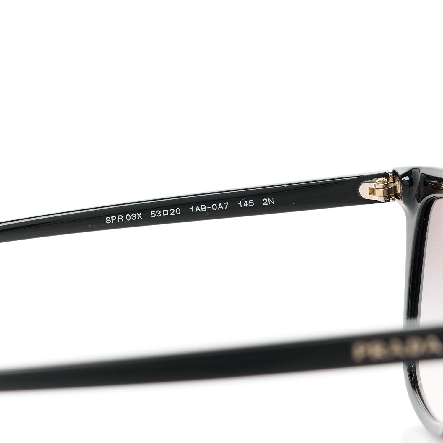 Prada Acetate Pillow Cat Eye Sunglasses SPR 03X Black 5 of 8