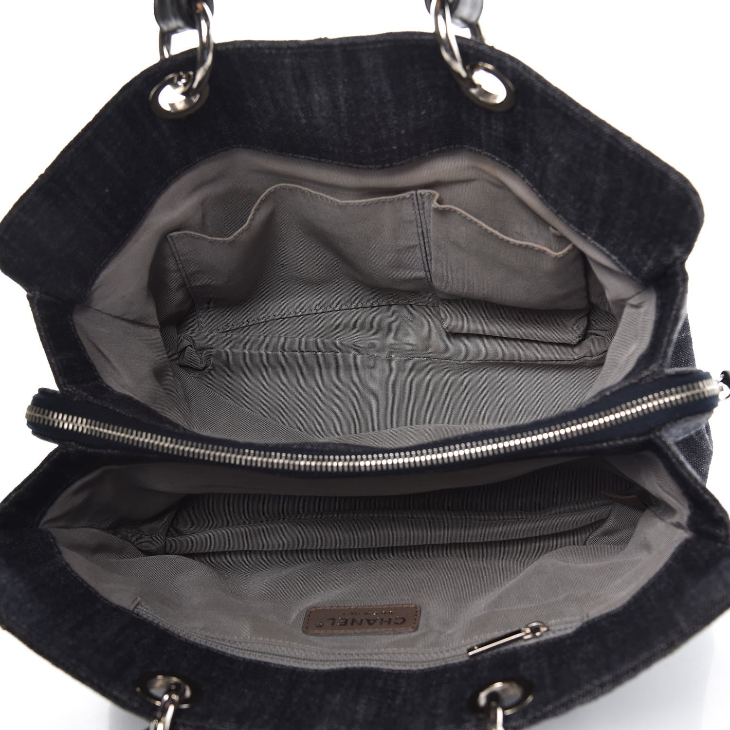 Chanel Denim Quilted Timeless Tote Dark Blue 5 of 11